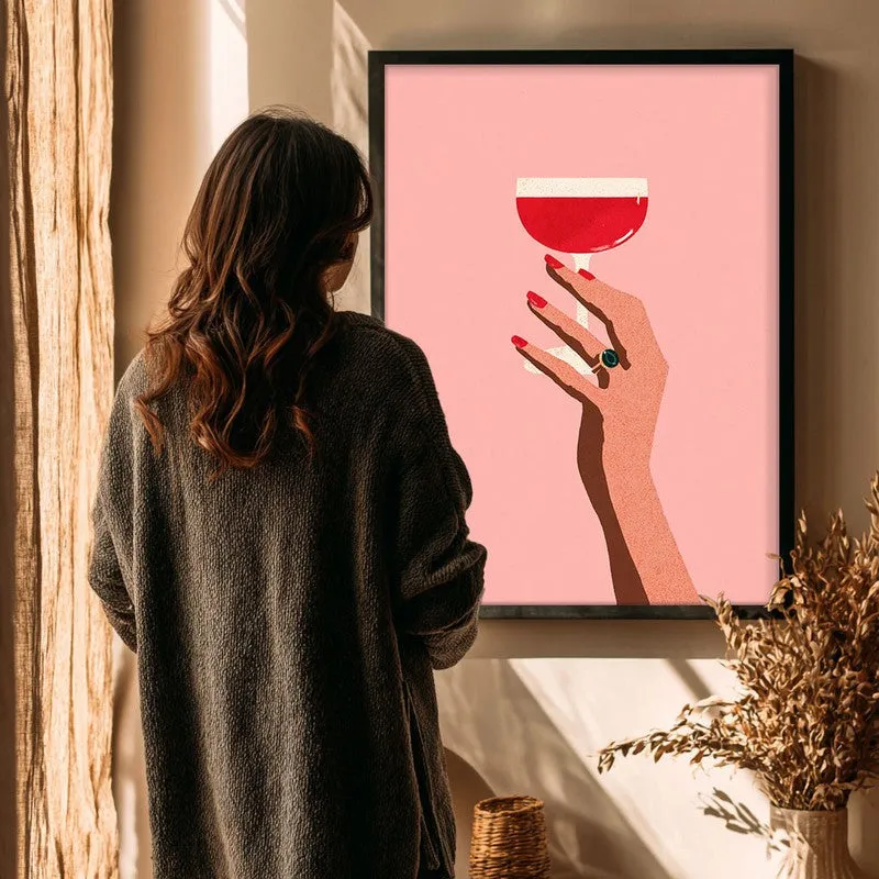 Cocktail Canvas Wall Painting - Black Frame media 4