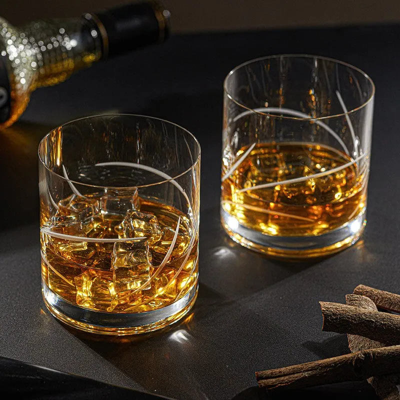 Abstract Gleam Whiskey Glasses (285 mL Each) - Set Of Two media 3