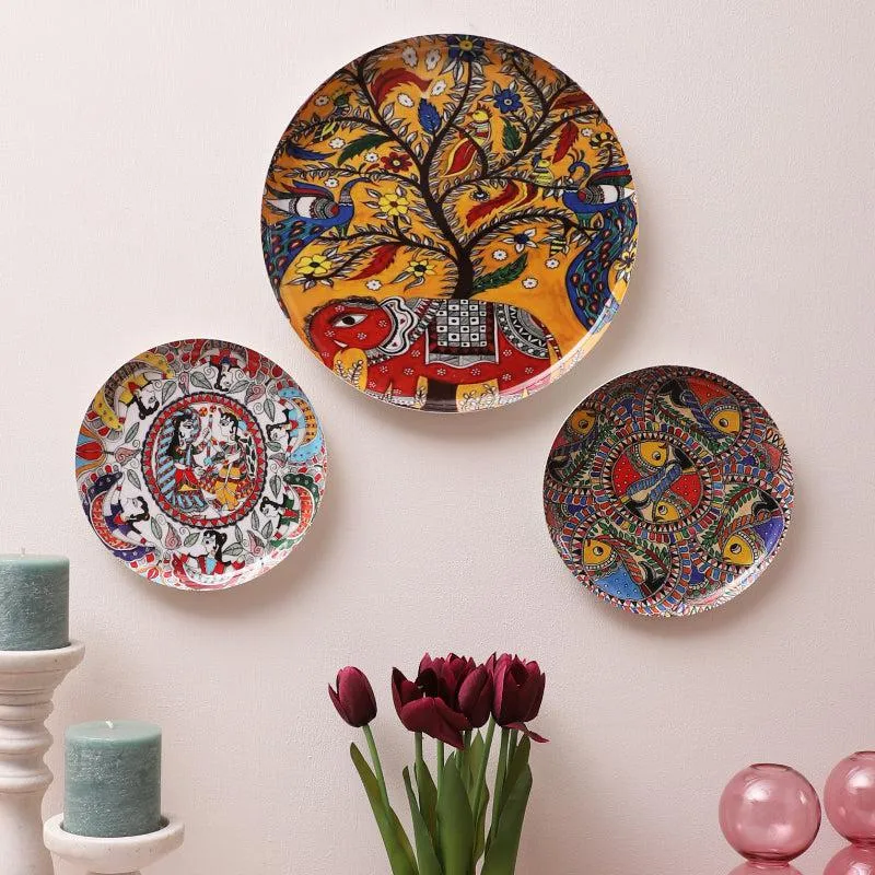 Mural Minara Wall Plate - Set Of Three media 1