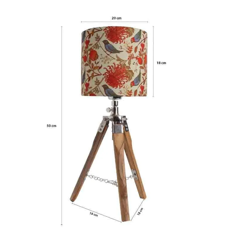 Amber Tripod Fabric Table Lamp - Multicolor media 6