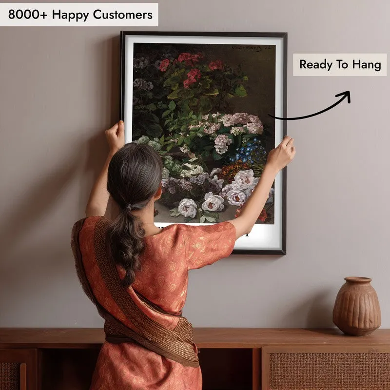 Spring Flowers France Archival Canvas Wall Painting - Black Frame media 6