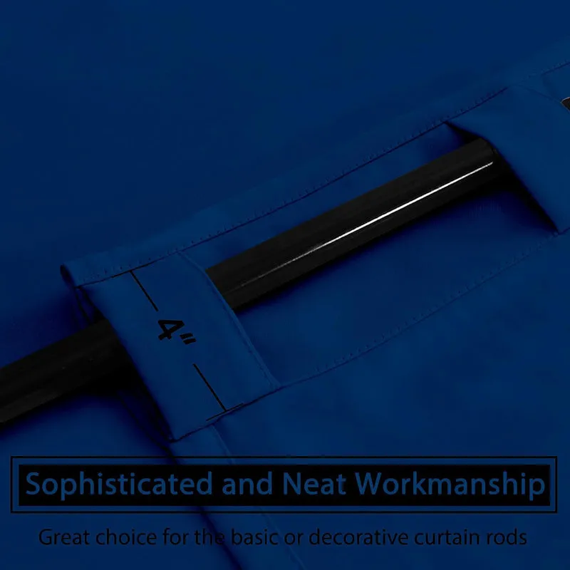 Serein Pleated Curtain Valance (Royal Blue) - Set Of Two media 3