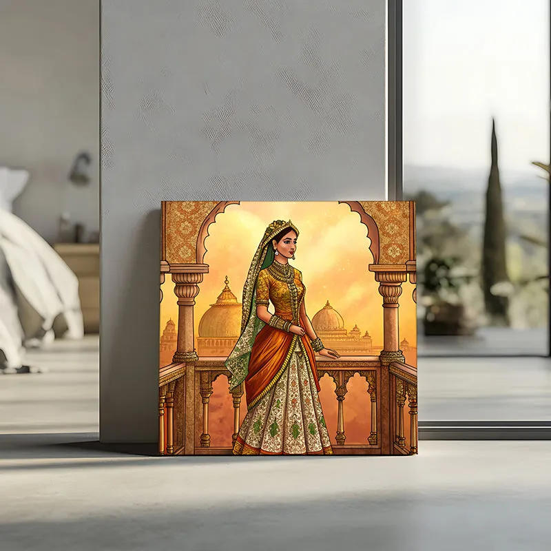 Beauty On Balcony Canvas Wall Art media 5