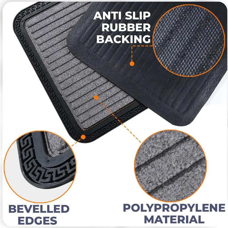 Stepsy Anti-Skid Rubber Rubber Door Mats - Grey media 4