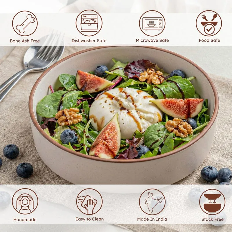 Salizo Ceramic Salad Bowl (700 mL Each ) - Set Of Two media 6