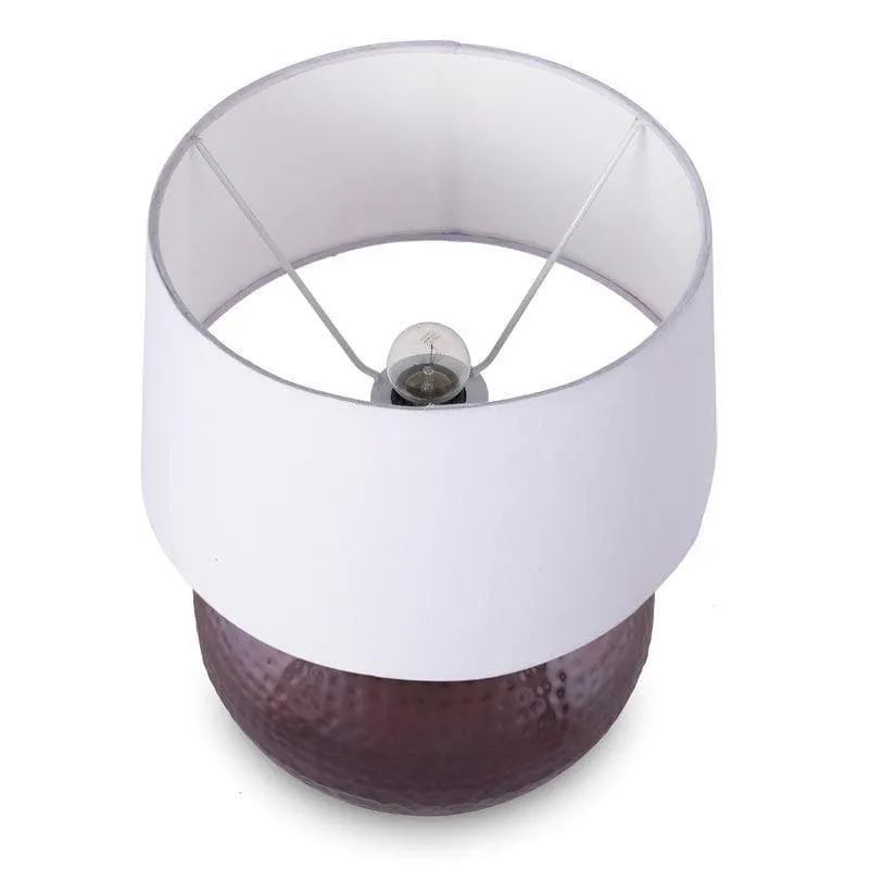 Contadino Copper Pitcher Fabric Table Lamp - White media 3