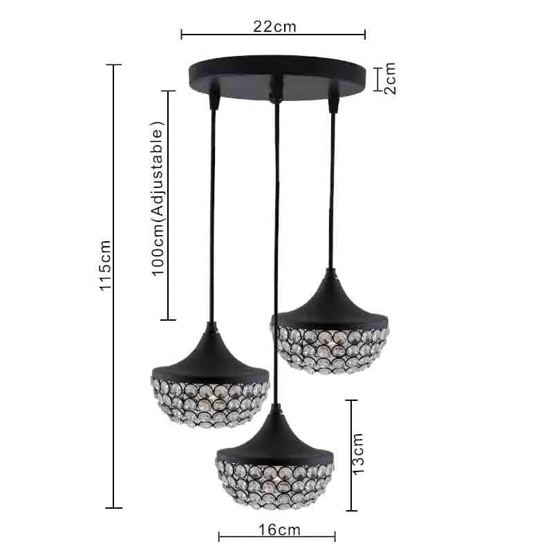 Crystal Crown Metal Clustered Ceiling Lamp media 6