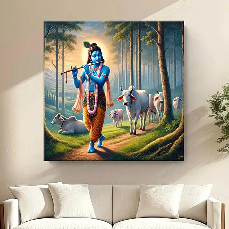 Krisgna Janardhana Wall Painting media 1
