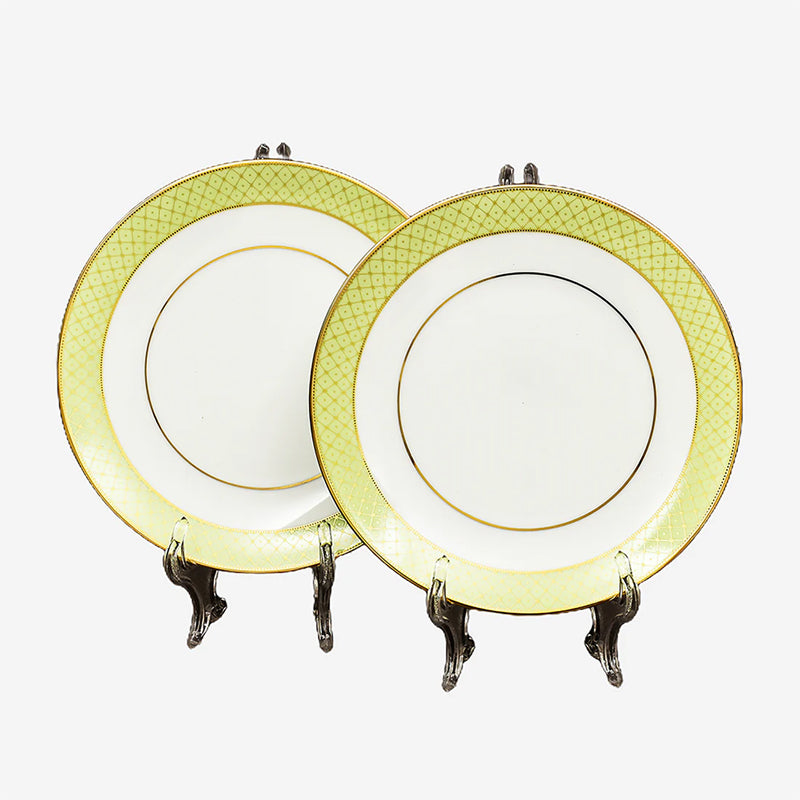 Princely 24k Gold Brushed Porcelain Dinner Set - 21 Piece Set media 5