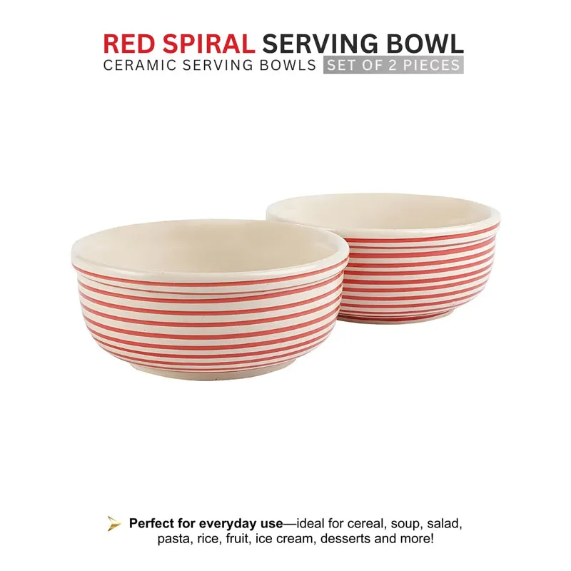 Tiare Serving Bowl (Red/550 mL) - Set Of Two media 3