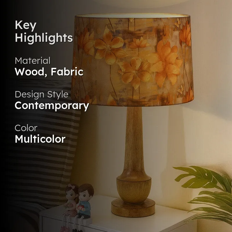LightCrest Wooden Table Lamp - Multicolor media 2