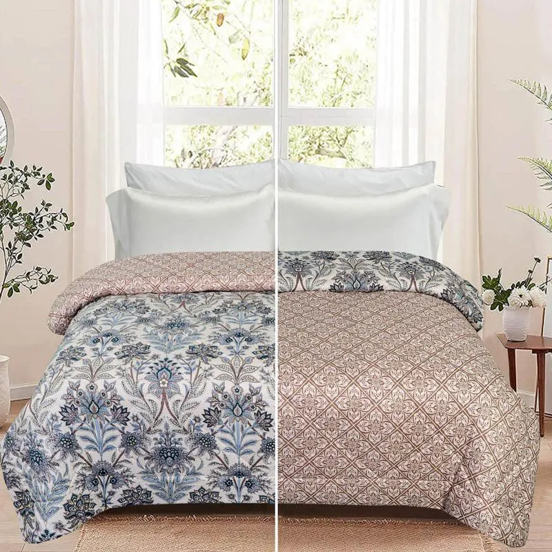 Isha Floral Cotton Reversible Comforter - 220 GSM media 4