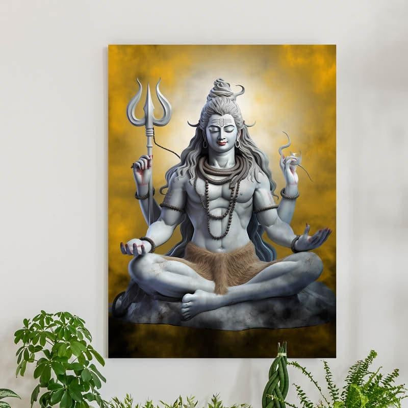 Lord Shiva Grace Canvas Wall Painting media 3