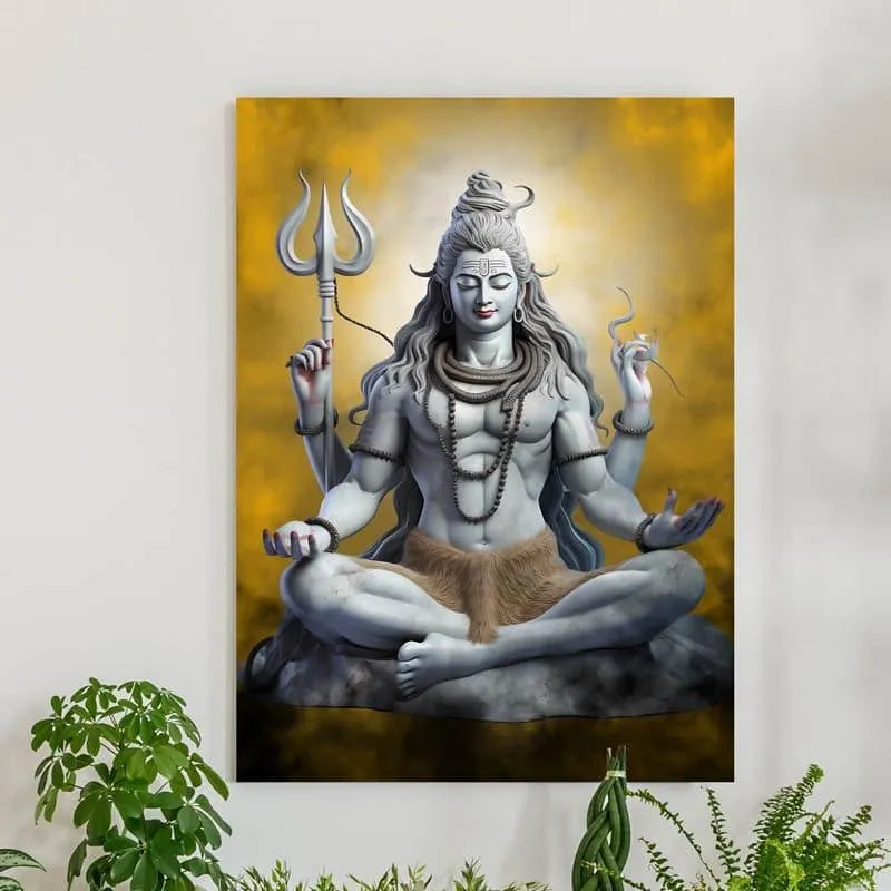 Lord Shiva Grace Canvas Wall Painting media 3