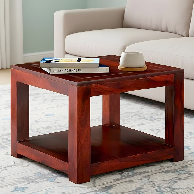 Frixon Sheesham Wooden Center Table - Deep Brown