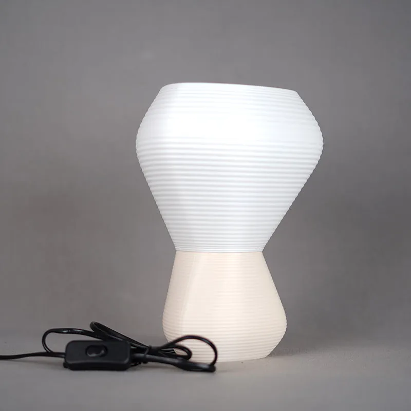 Bio Glint 3D Printed Table Lamp - White media 4