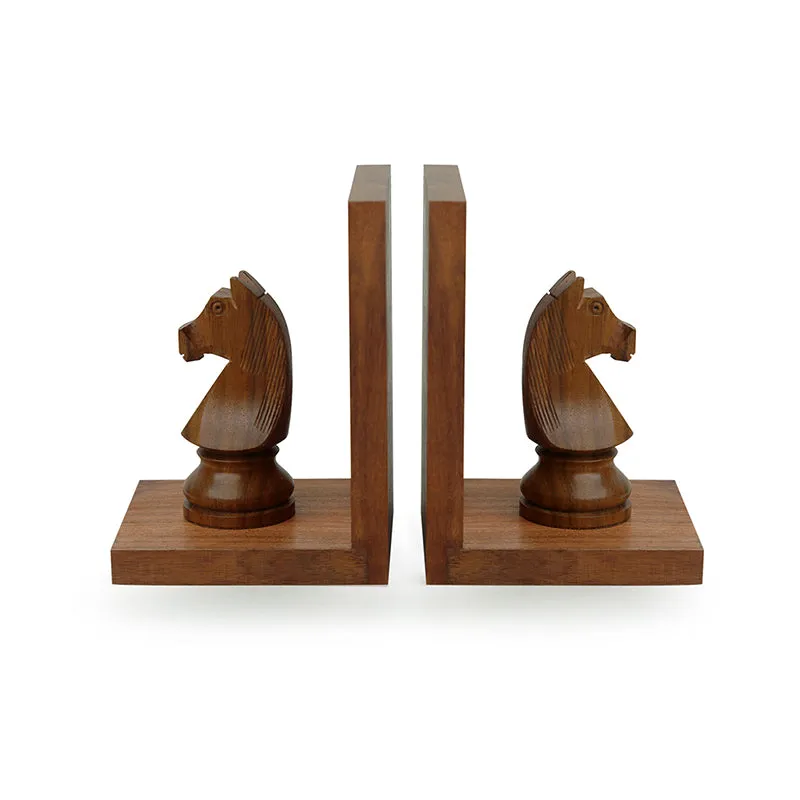 Ashwapati Sheesham Wood Book End - Set Of Two media 4