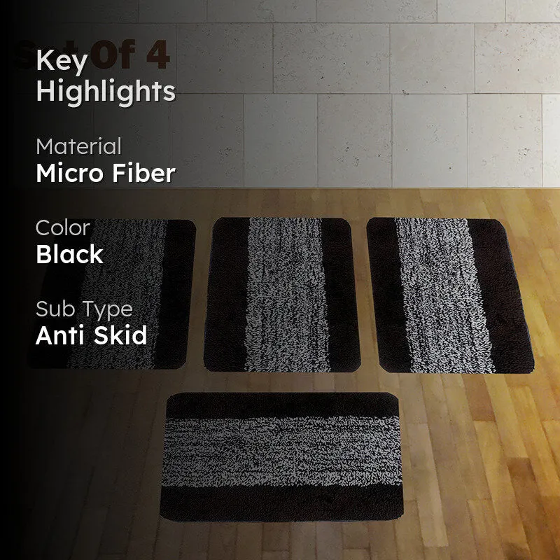 Marvis Anti Skid Bath Mat (Black) - Set Of Four media 2