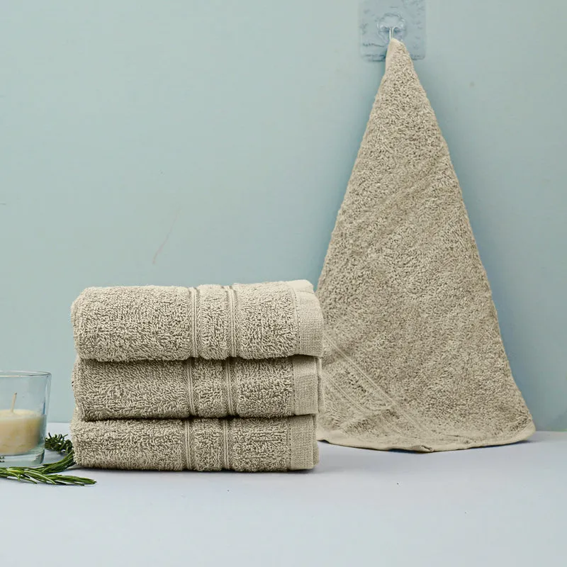 Micro CottonLuxeDry Soothe Face Towel (Brown) - Set Of Four media 3