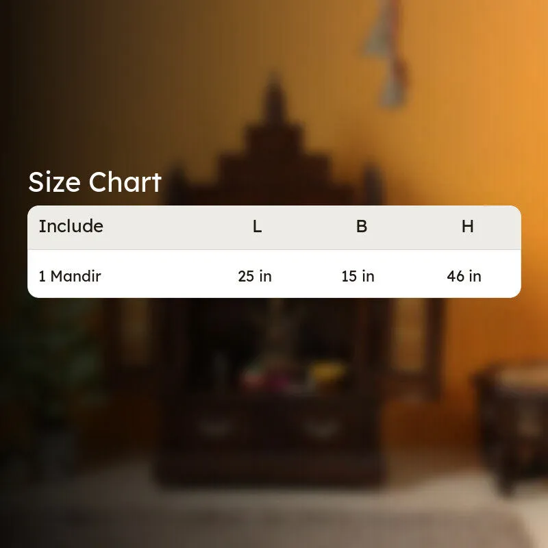 Divine Aura Teak WoodMandir media 9