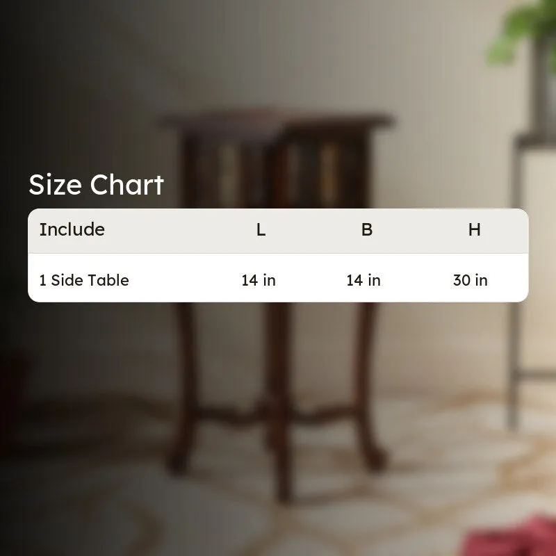 Shahi Teak Wood Side Table media 7