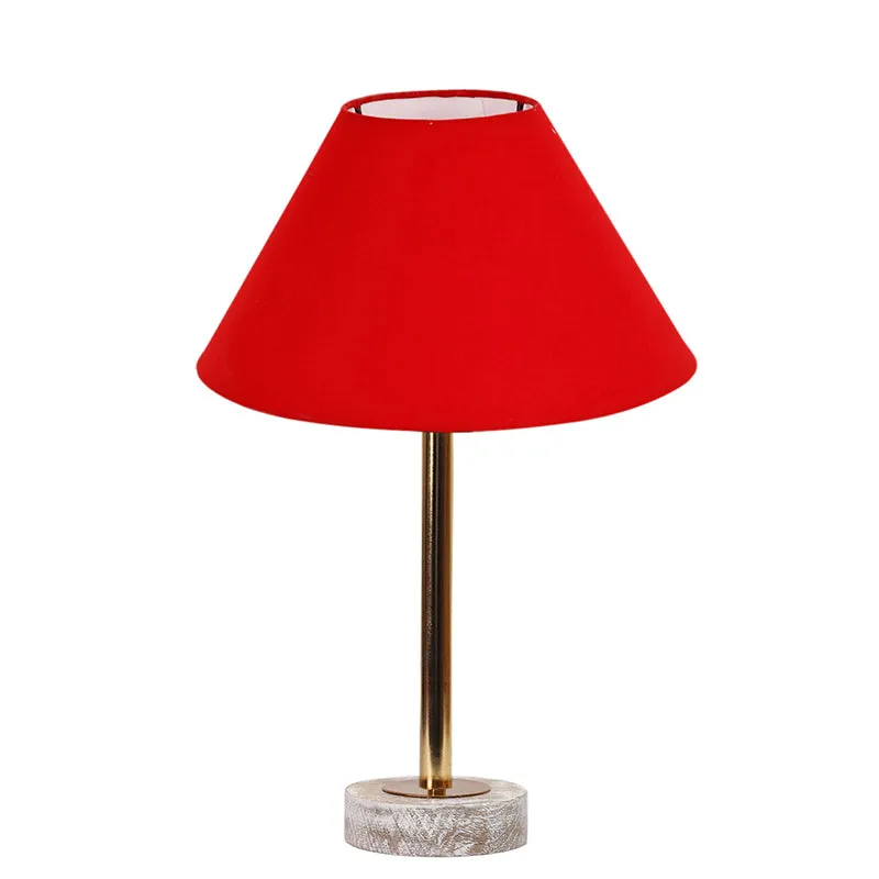 Cotin II Rodin Wooden Table Lamp - Red,Gold,White media 4