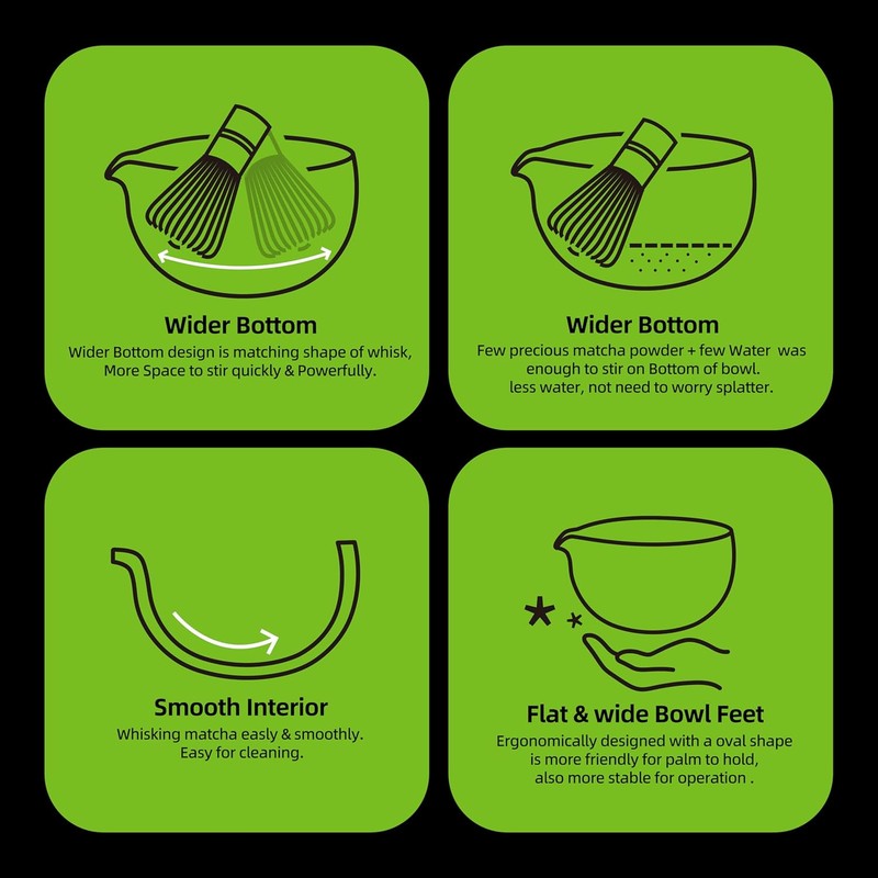 Kohana Ceramic Matcha Bowl & Whisk Holder Set (450 mL) - Two Piece Set media 6