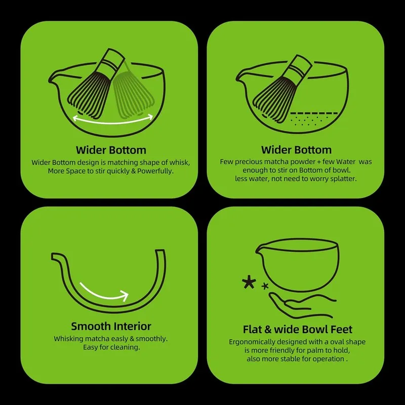 Kohana Ceramic Matcha Bowl & Whisk Holder Set (450 mL) - Two Piece Set media 6