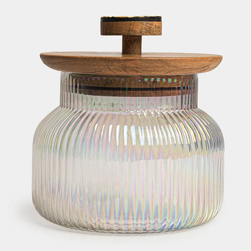 Aora Glass Jar With Airtight Wood Lid - 980 mL media 5