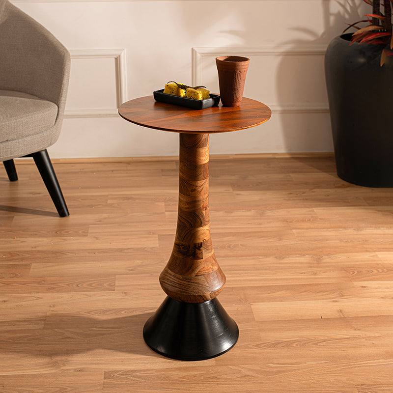 Beniamin Acacia Wood Side Table media 5