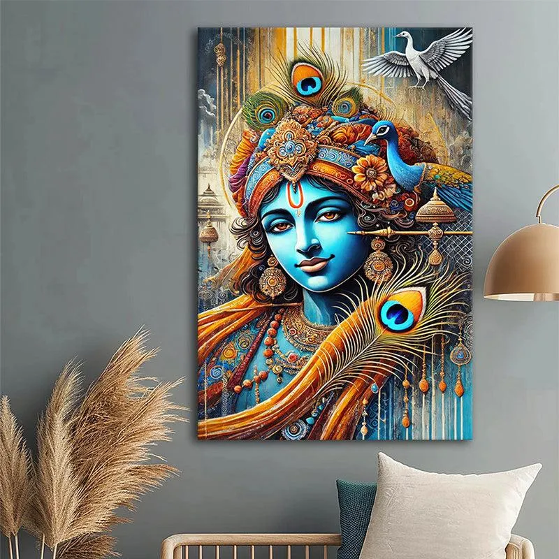 Grace Of Kanha Wall Painting media 1