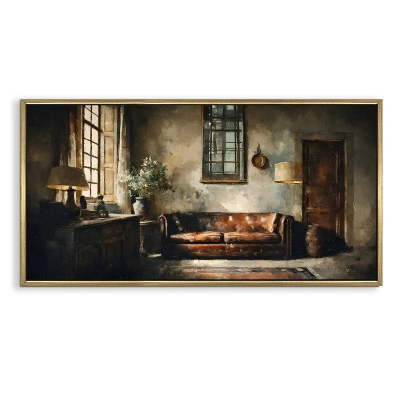 Warm Shadows Canvas Wall Painting With Frame media 3