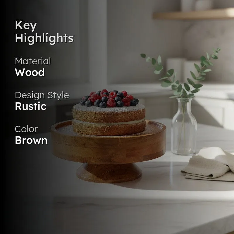 Artisan Print Wooden Cake Stand media 2