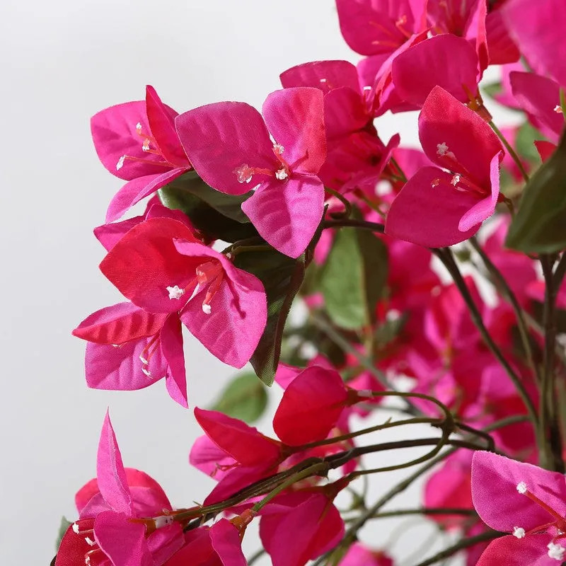 Vibrant Bougainvillea Artificial Plant With Black Plastic Pot media 6