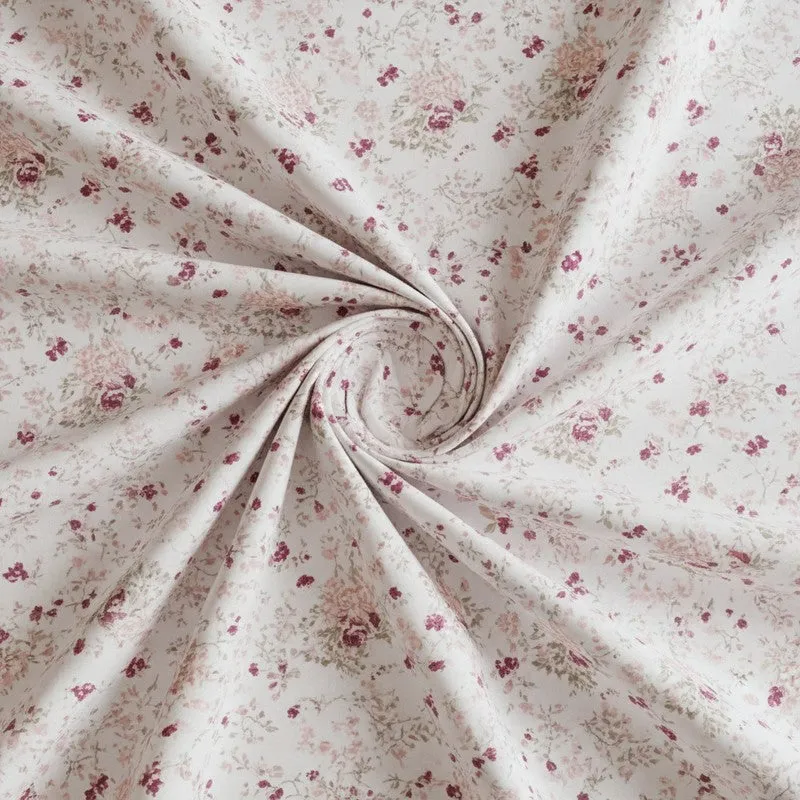 Vishva Floral Cotton Bedsheet (Pink) - 180 TC media 5