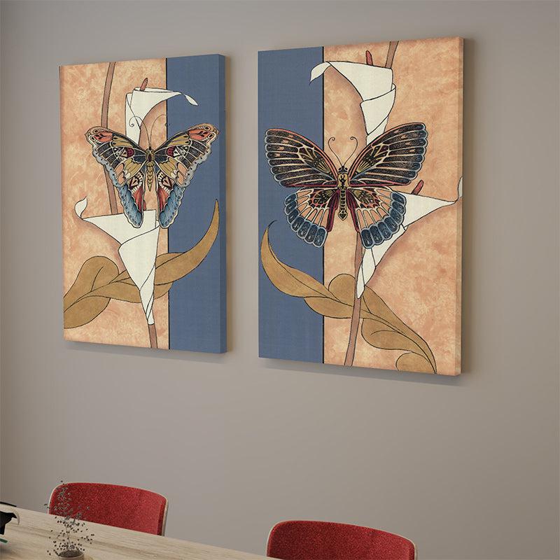 Garden Sprite Canvas Wall Painting - Set Of Two