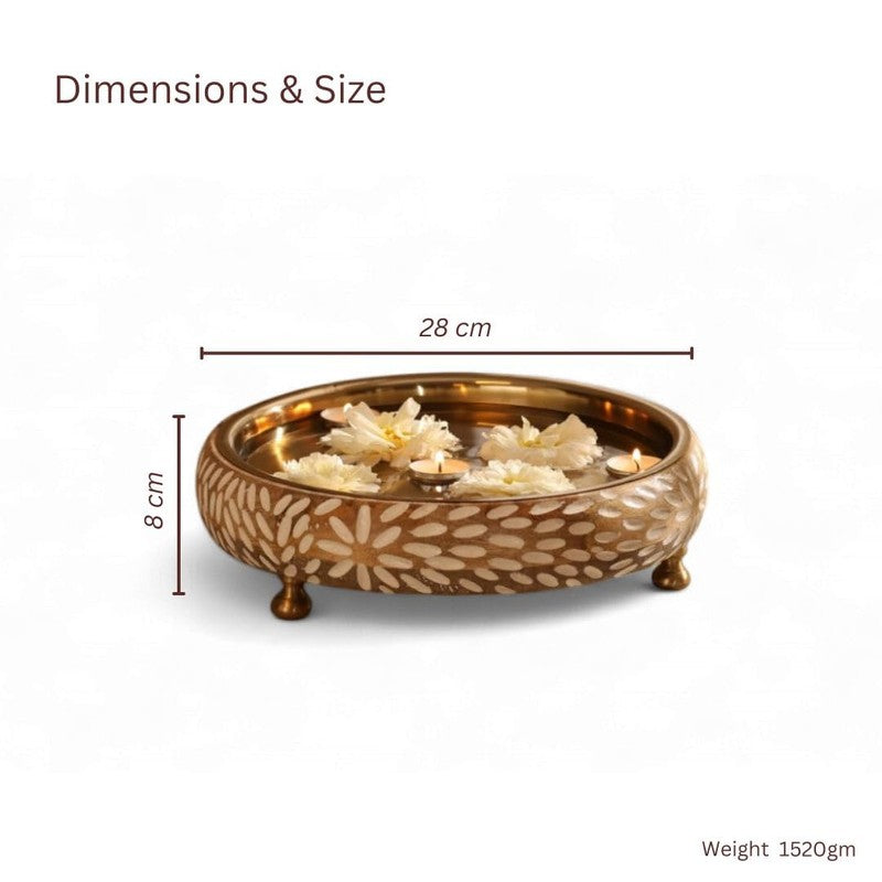 Vrinda Decorative Brass Urli media 7