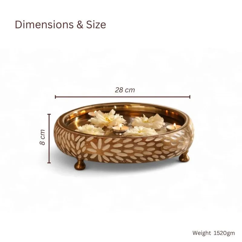 Vrinda Decorative Brass Urli media 7