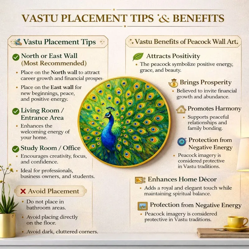 Neelkanth Peacock Paper Wall Painting With PVC Frame media 6