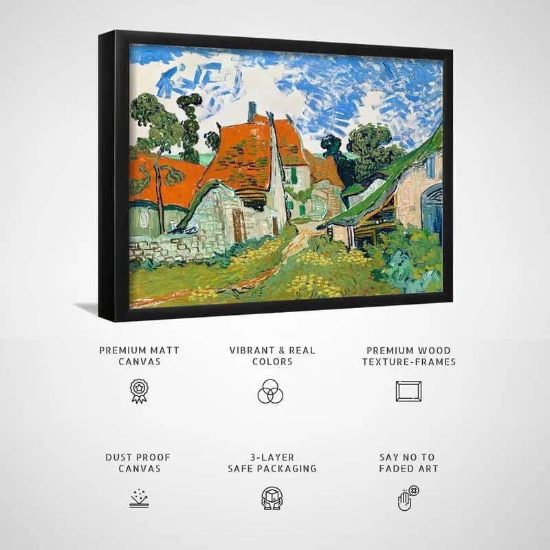 Street In Auvers Sur-Oise By Vincent Van Gogh - Black Frame media 3