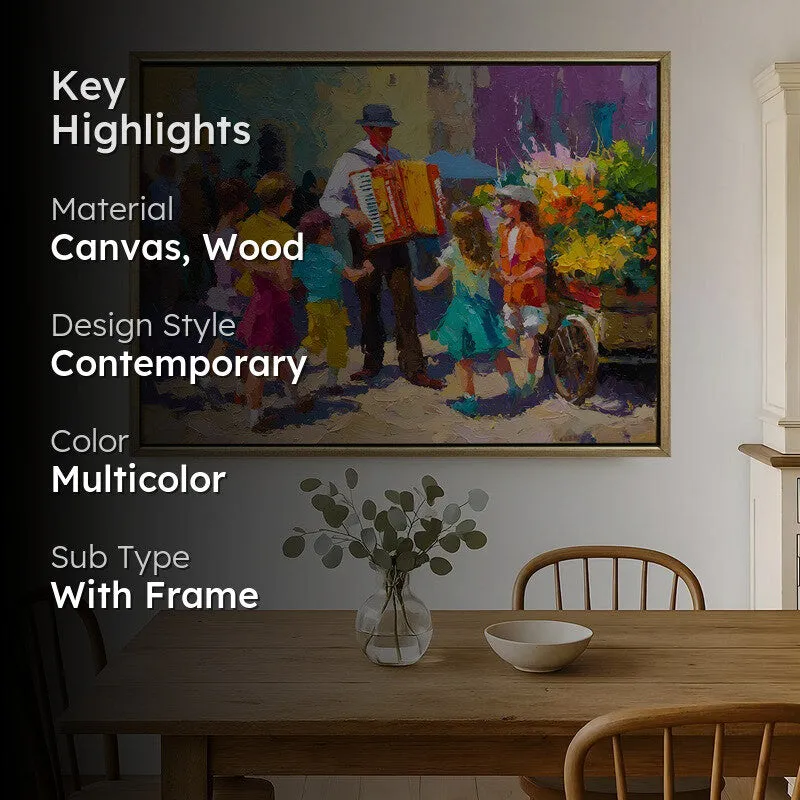 Street Melody Canvas Wall Painting With Frame media 2