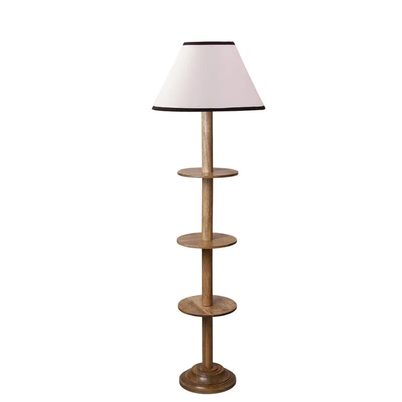 EclipseNova Light Wooden Floor Lamp - White & Black media 5