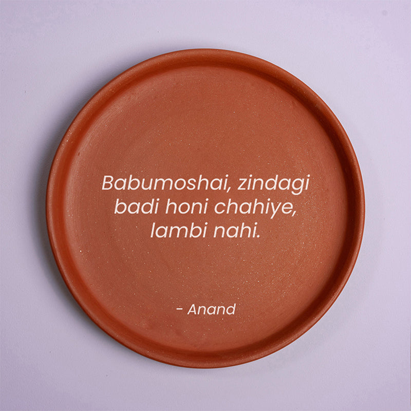 Zindagi Badi Terracotta Wall Plate media 4