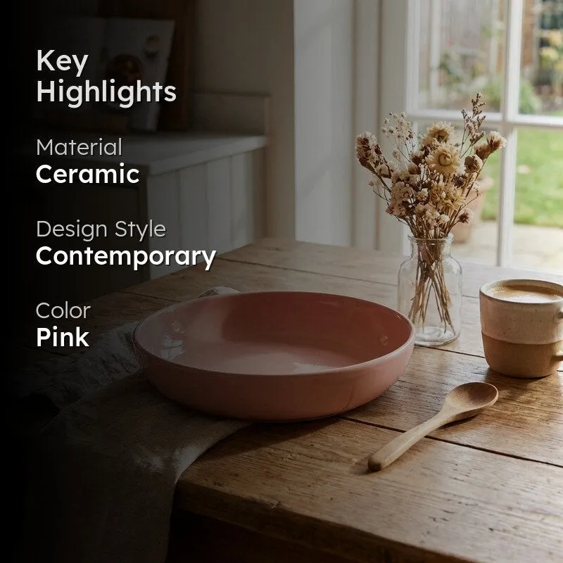 Ceramic Salad Bowls (300 mL) - Pink media 2