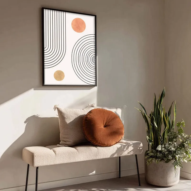 Linear Harmony Canvas Wall Painting With Black Frame media 4