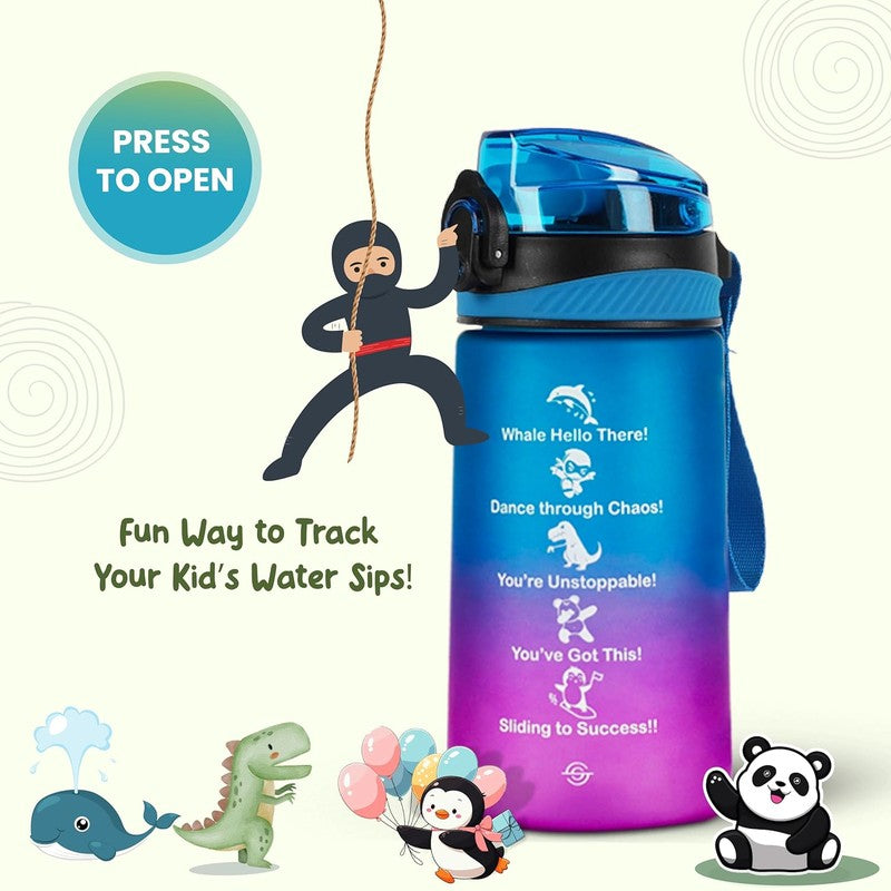 Solara Flexsip Plastic Water Bottle (500 mL) - Blue,Purple media 7