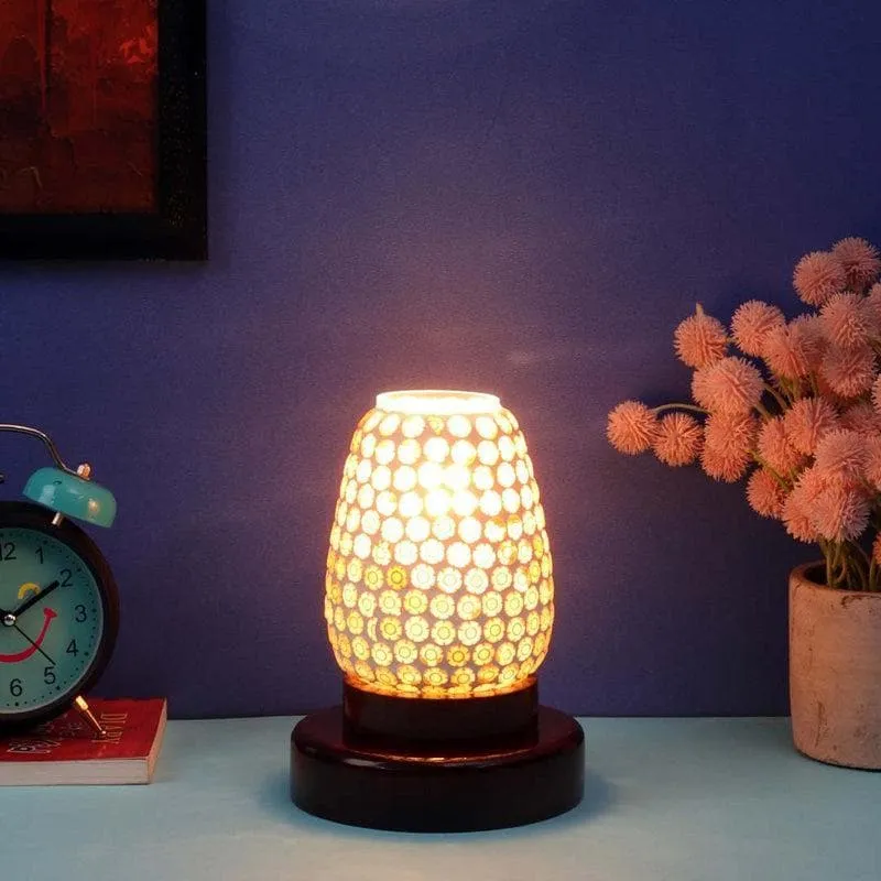Floral Kink Glass Table Lamp - Multicolor media 1