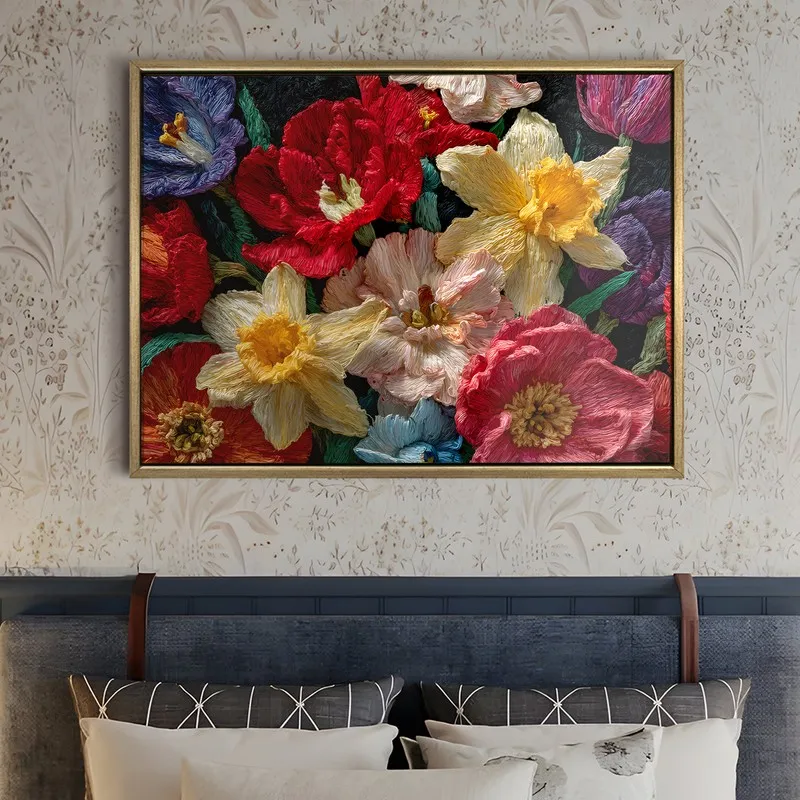 Petal Palette Canvas Wall Painting With Frame media 5