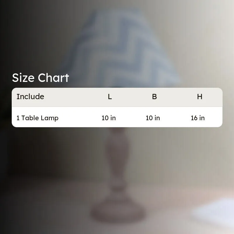 Chevron Light Sabi Printed Mango Wood Table Lamp - White media 4