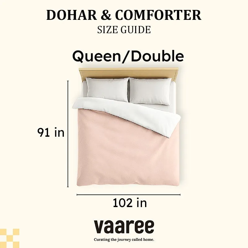 Queen/Double comforter size guide illustration